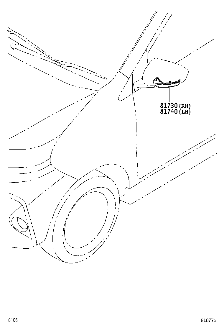 81730-BZ080 LAMP ASSY, SIDE TURN SIGNAL, RH product image