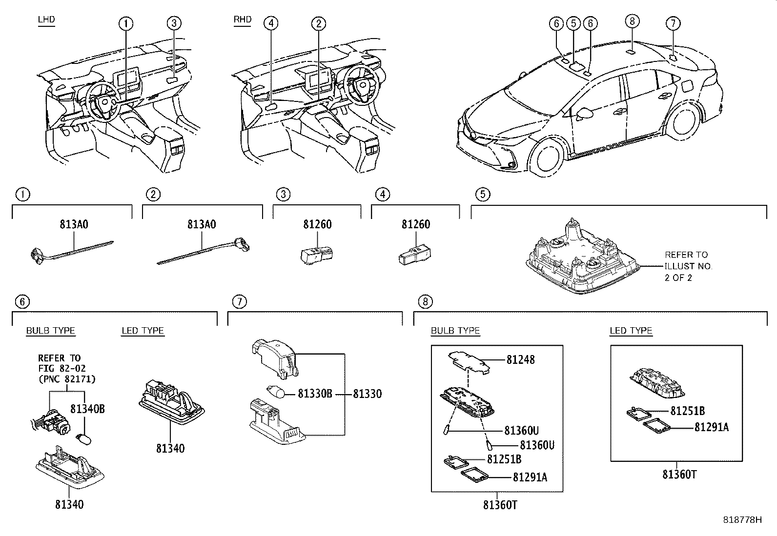 81080-02040 LAMP ASSY, GLOVE BOX product image