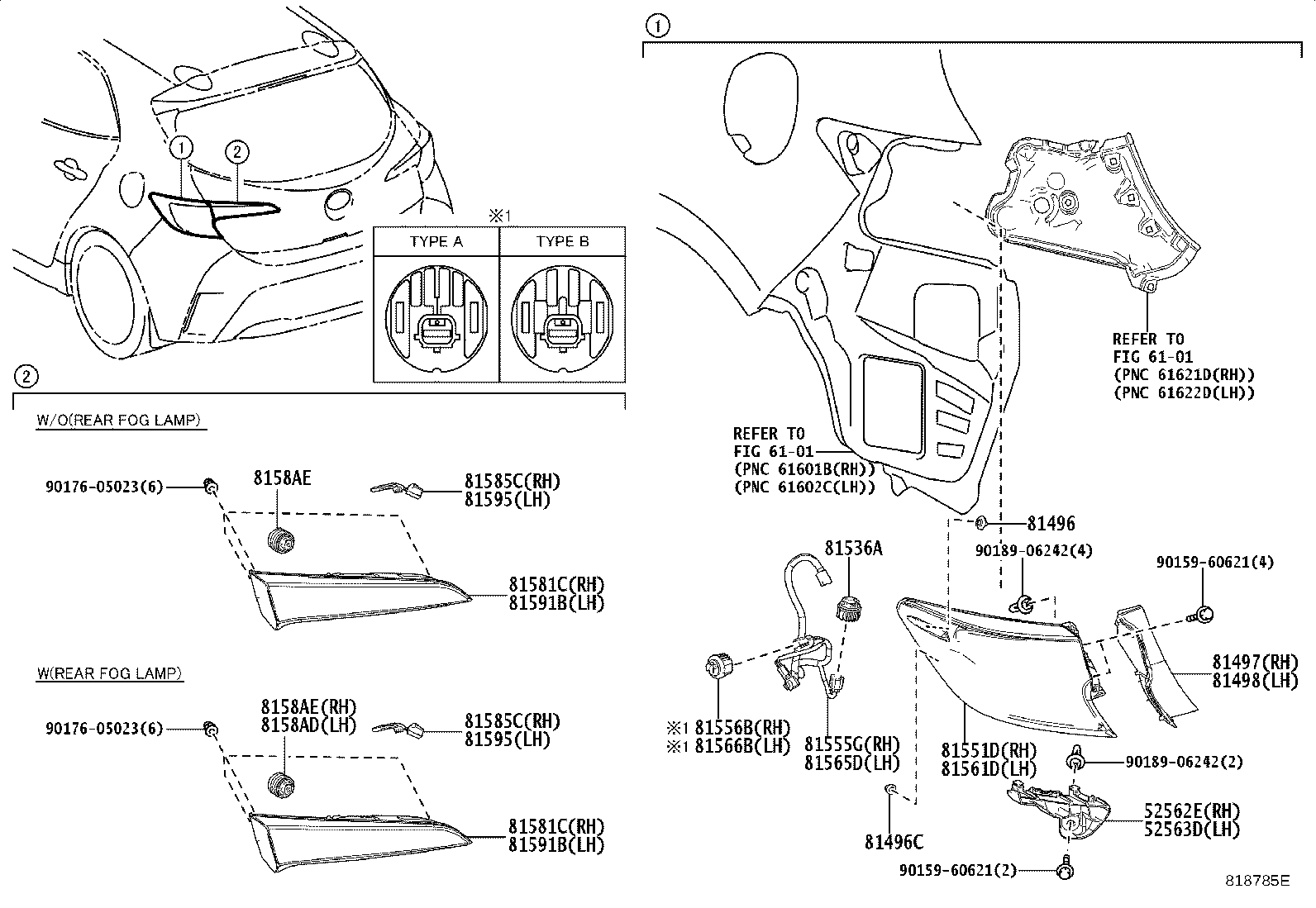 81497-02040 COVER, REAR COMBINATION LAMP, RH product image