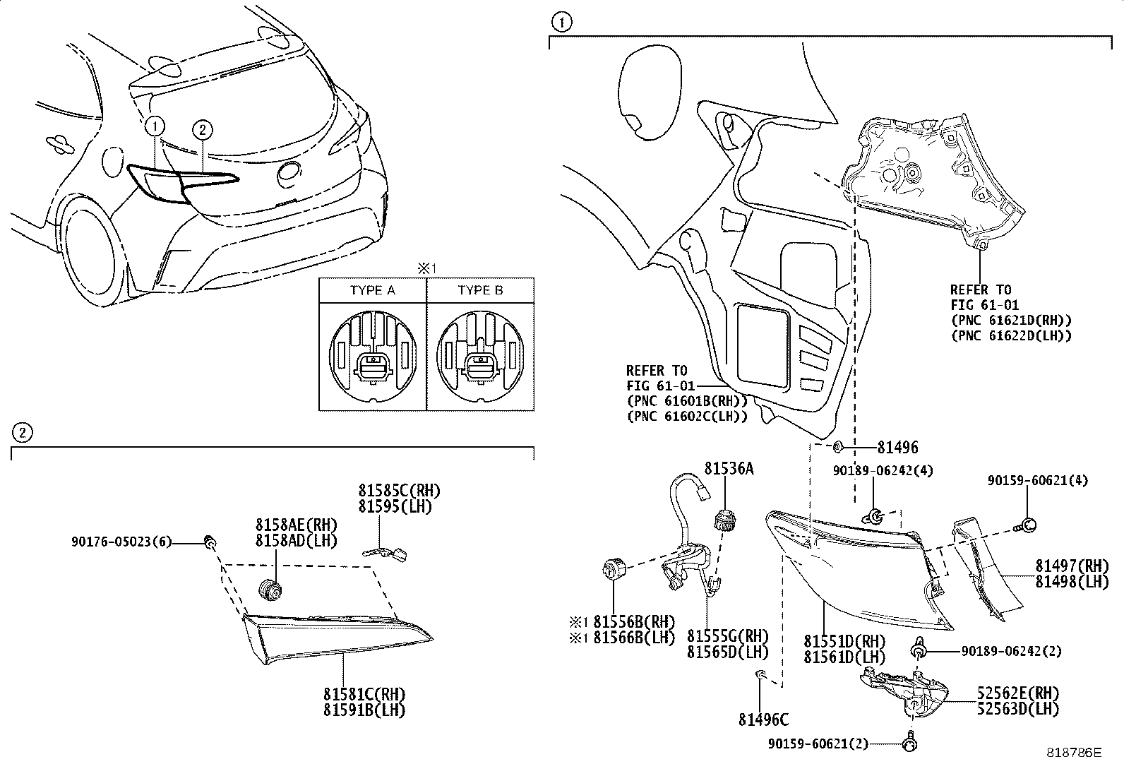 81497-02040 COVER, REAR COMBINATION LAMP, RH product image