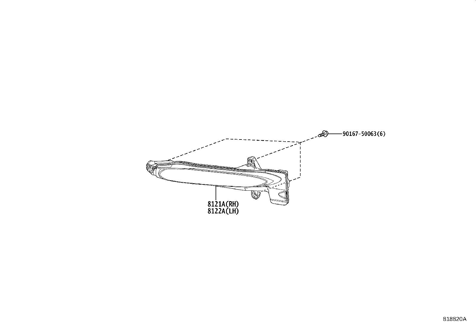 812B0-12010 LAMP, LED ILLUMINATION, LH product image