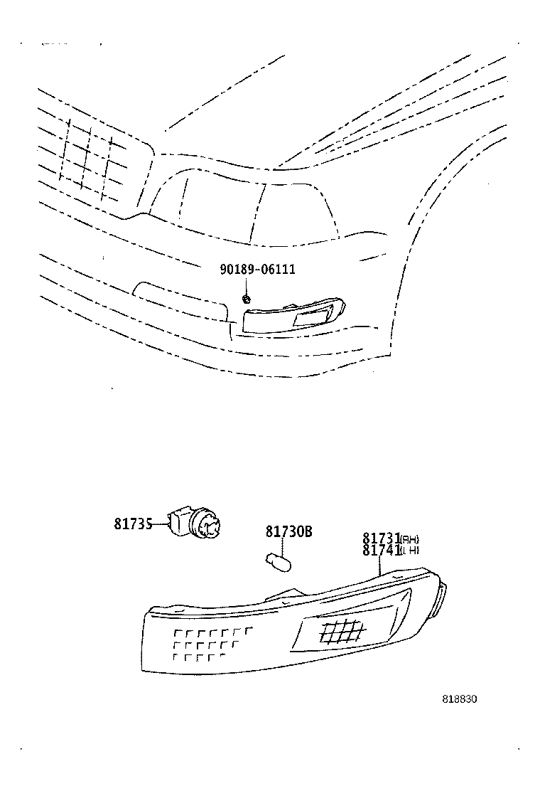 81741-30100 LENS, SIDE TURN SIGNAL LAMP, LH product image