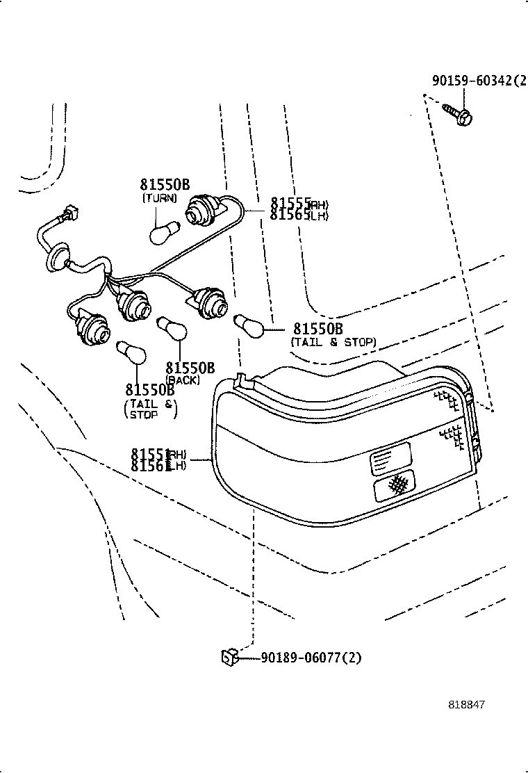 81551-1A610 LENS, REAR COMBINATION LAMP, RH product image