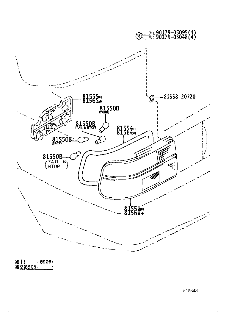 81551-1A610 LENS, REAR COMBINATION LAMP, RH product image