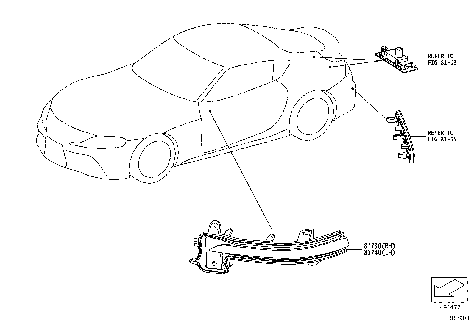 81730-WAA01 LAMP ASSY, SIDE TURN SIGNAL, RH product image