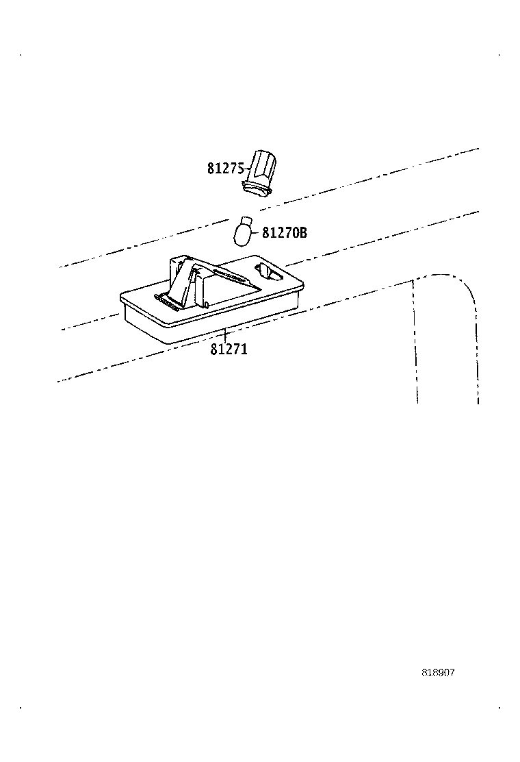 81270-30280 LAMP ASSY, LICENSE PLATE product image