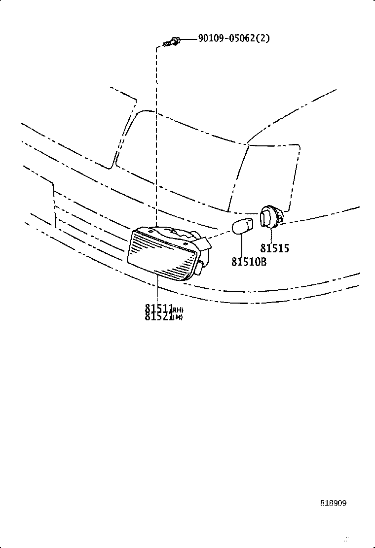81520-30570 LAMP ASSY, FRONT TURN SIGNAL, LH product image