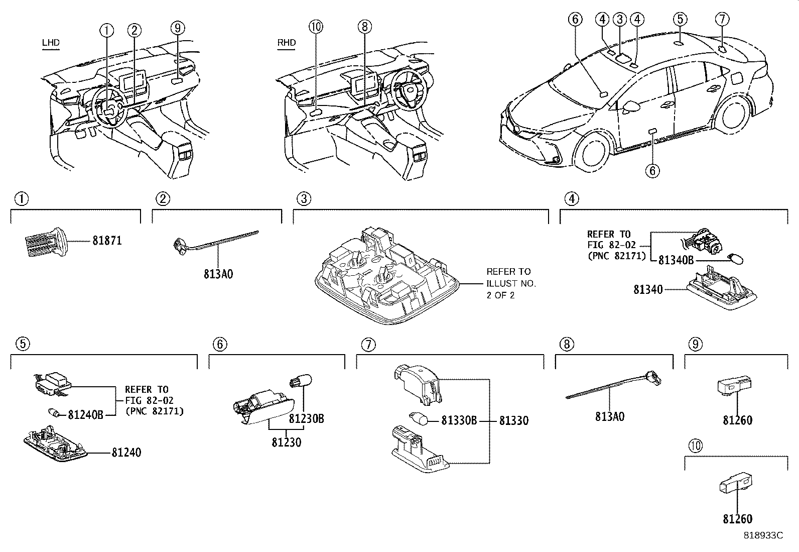 81260-52051-A2 LAMP ASSY, MAP product image