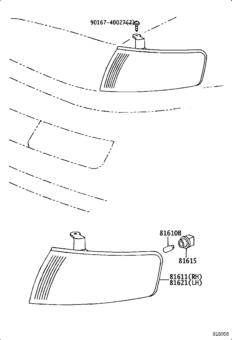 81611-20630 LENS, PARKING & CLEARANCE LAMP, RH product image