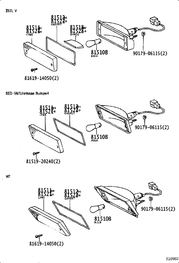 81521-91D01 LENS, FRONT TURN SIGNAL LAMP, LH product image