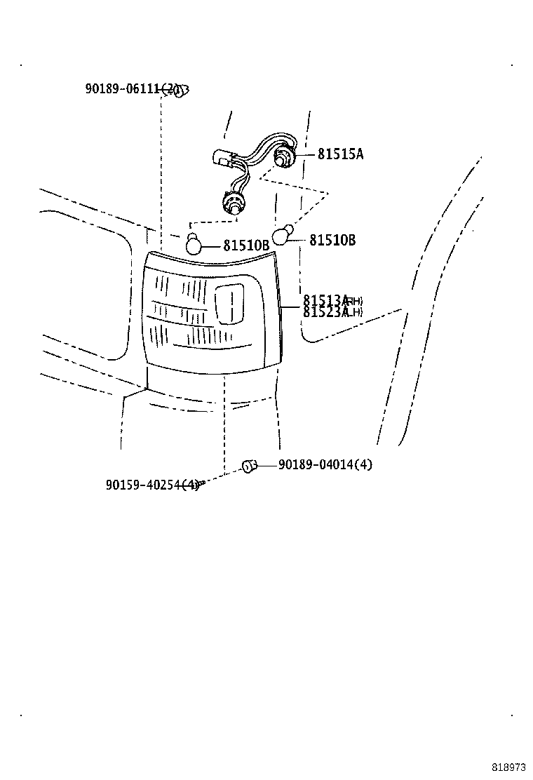 81515-36260 PLUG ASSY, FRONT TURN SIGNAL LAMP product image