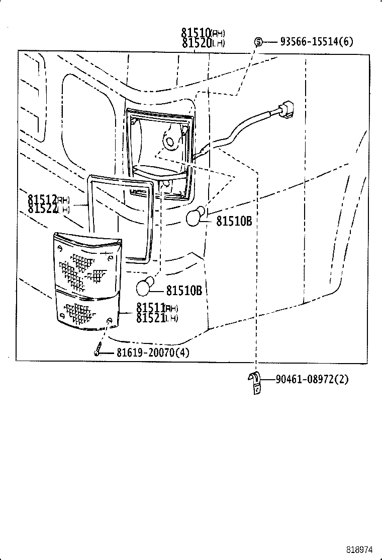 81515-36260 PLUG ASSY, FRONT TURN SIGNAL LAMP product image