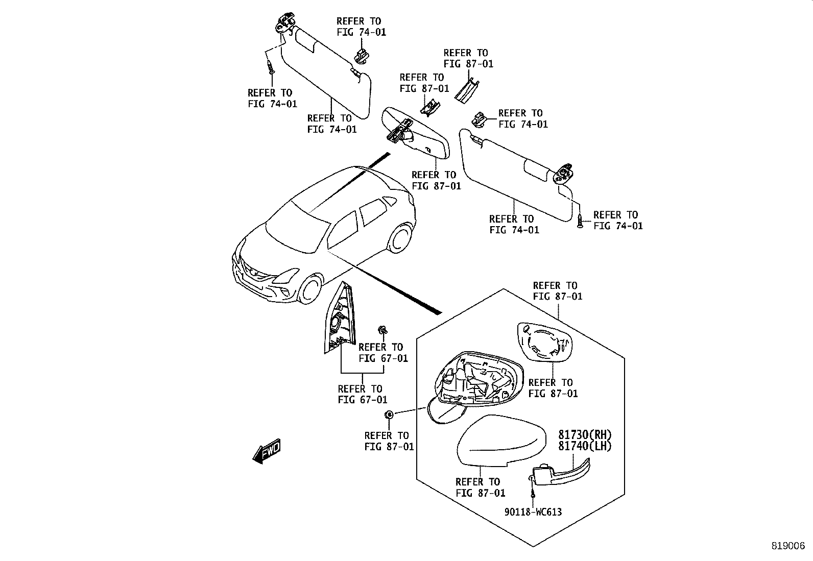 81740-WC001 LAMP ASSY, SIDE TURN SIGNAL, LH product image