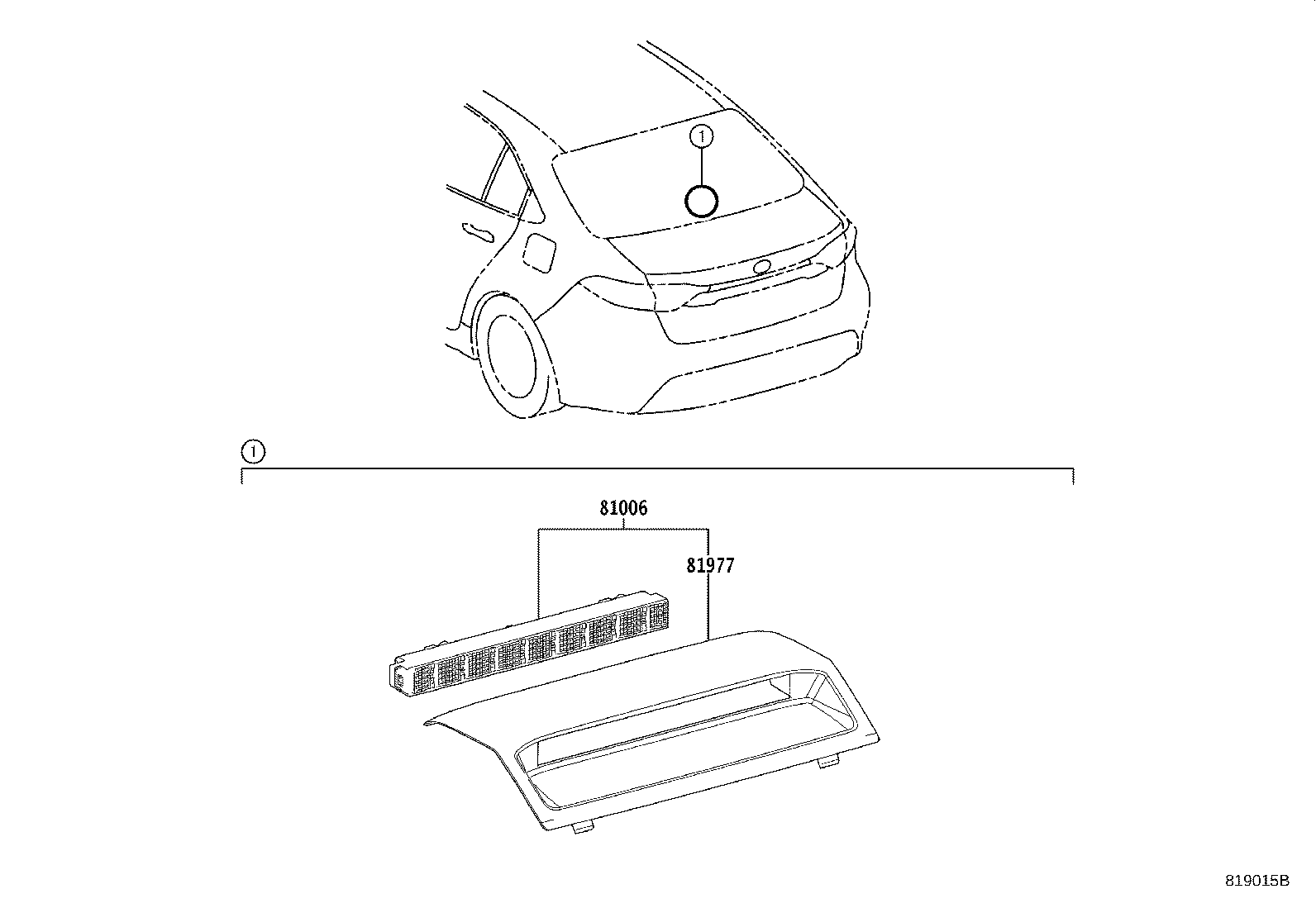 81006-02220-C0 LAMP SET, STOP CENTER product image