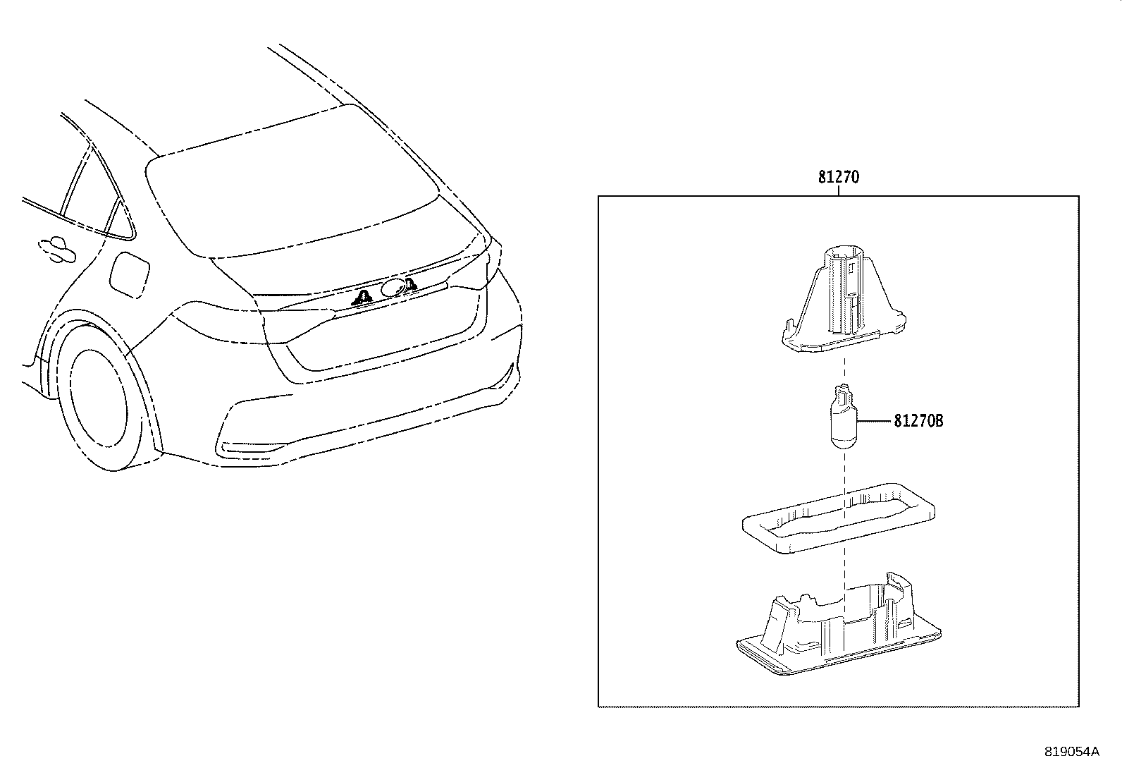 81270-02260 LAMP ASSY, LICENSE PLATE product image