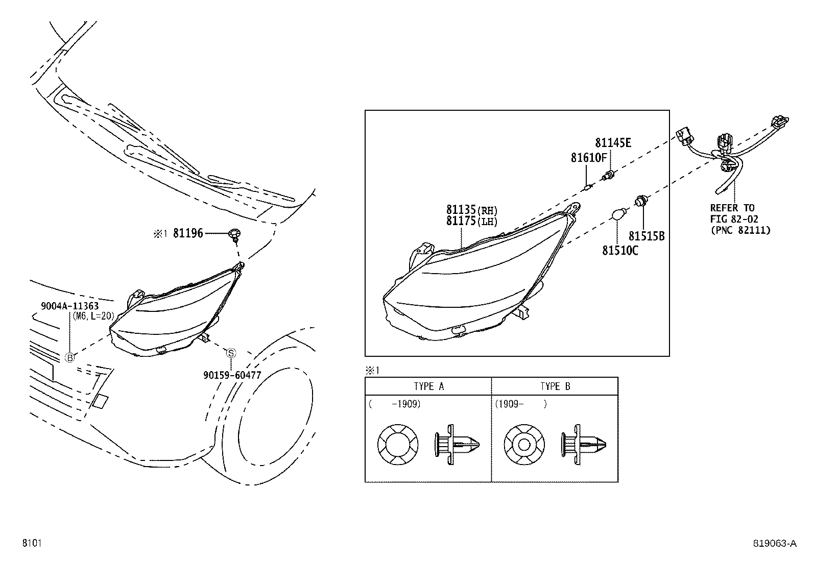 81130-BZ310 UNIT ASSY, HEADLAMP, RH product image