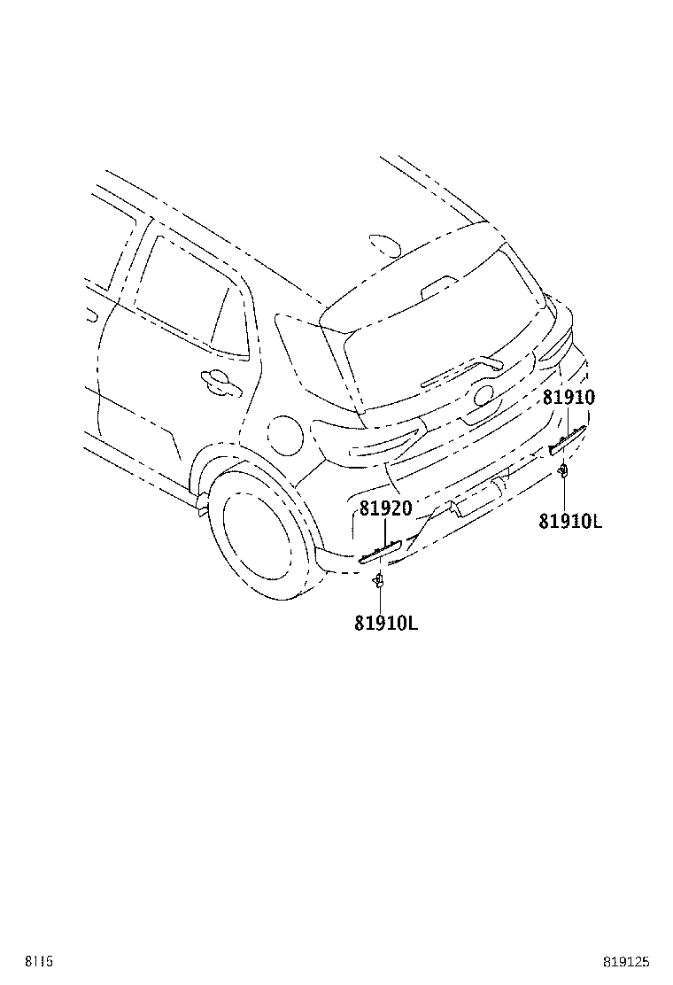 81920-B2040 REFLECTOR ASSY, REFLEX, RH product image