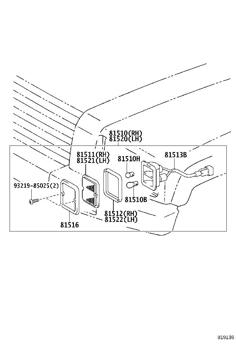 81511-65070 LENS, FRONT TURN SIGNAL LAMP, RH product image