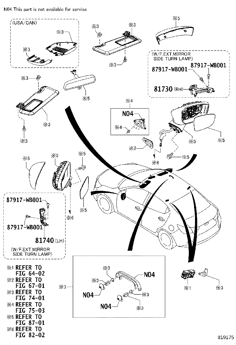 81730-WB002 LAMP ASSY, SIDE TURN SIGNAL, RH product image