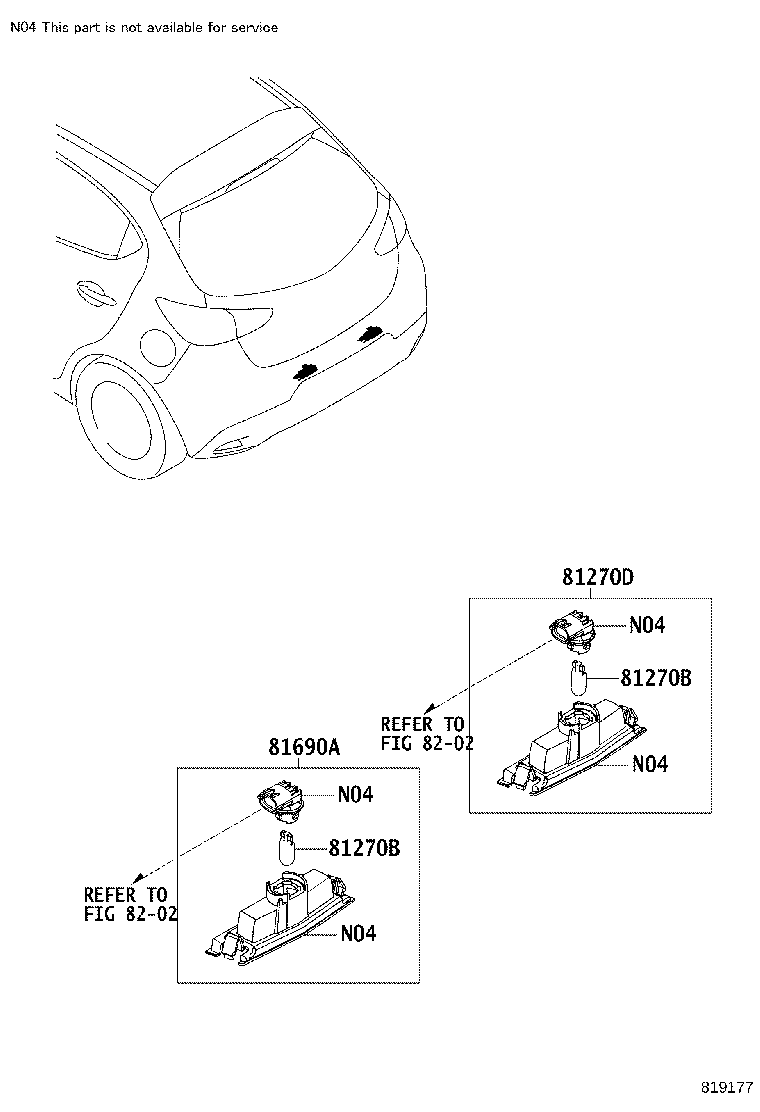 90118-WB808 BULB (FOR LICENSE PLATE LAMP) product image