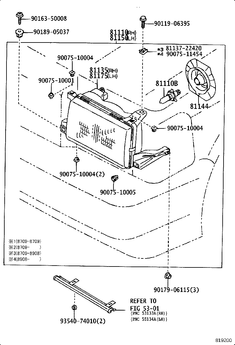 81150-30822 HEADLAMP ASSY, LH product image