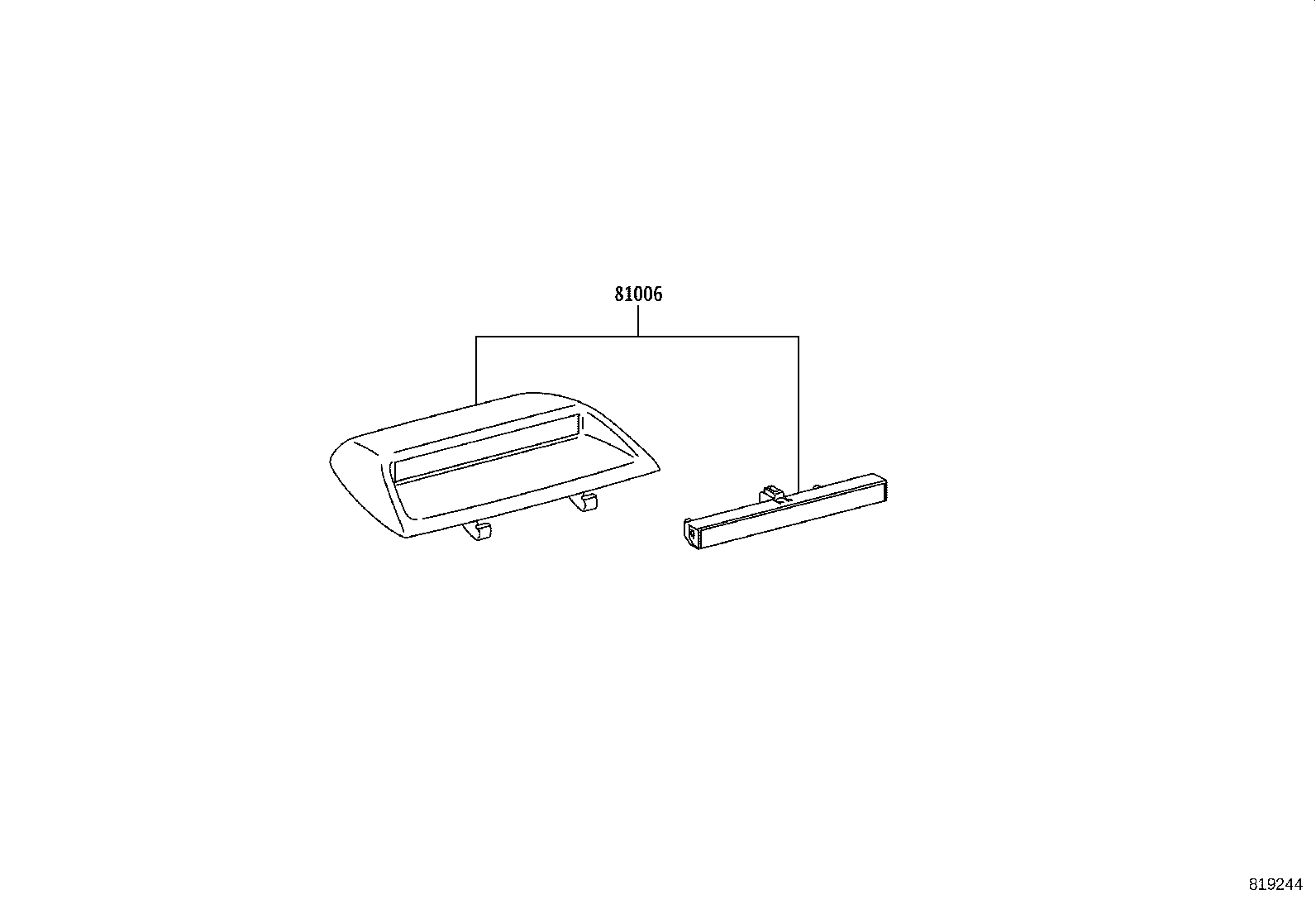 81006-0D390-C0 LAMP SET, STOP CENTER product image