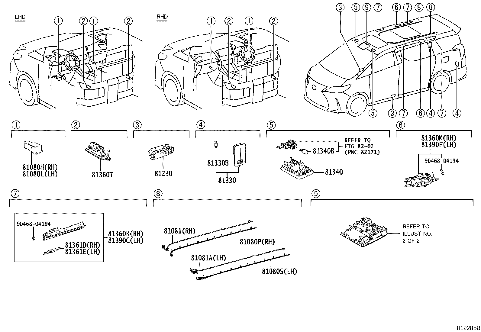 81208-58270 LAMP ASSY, MAP product image