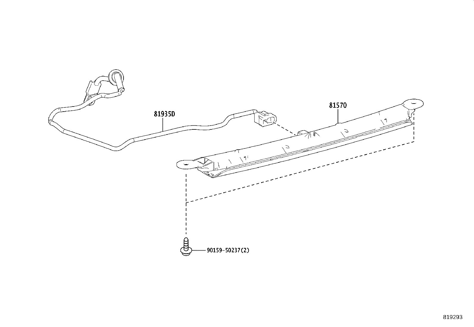 81570-F4030 LAMP ASSY, CENTER STOP product image