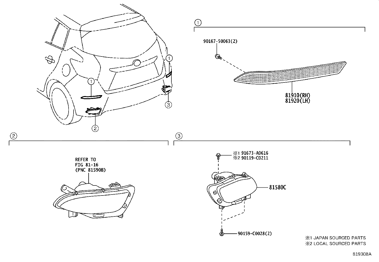 81580-0D370 REFLECTOR ASSY, REFLEX product image