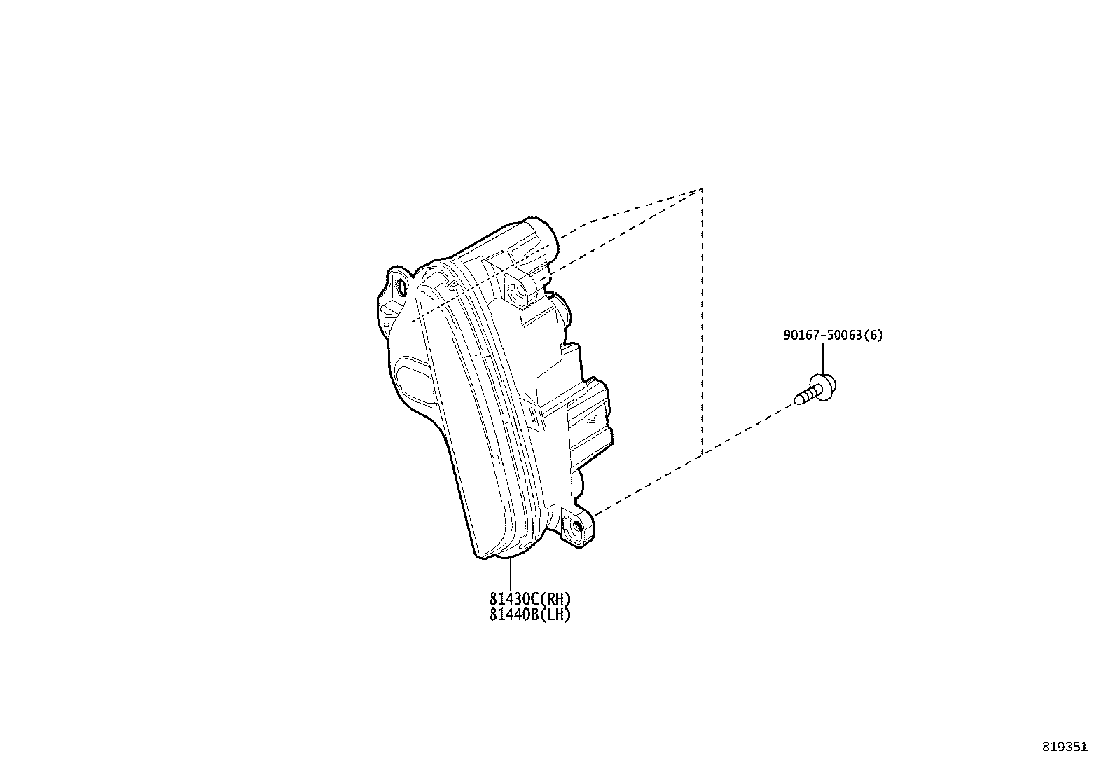 81440-42020 LAMP ASSY, DAYTIME RUNNING, LH product image