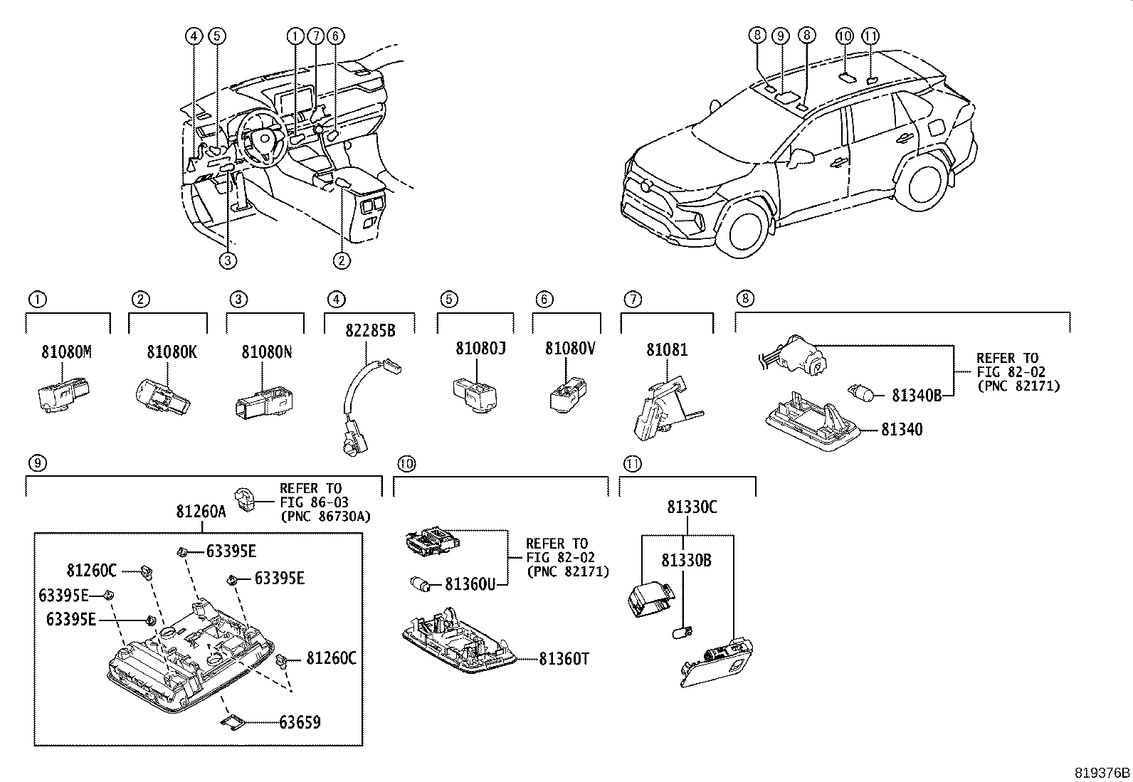 Toyota 81260-42880-C0 LAMP ASSY, MAP