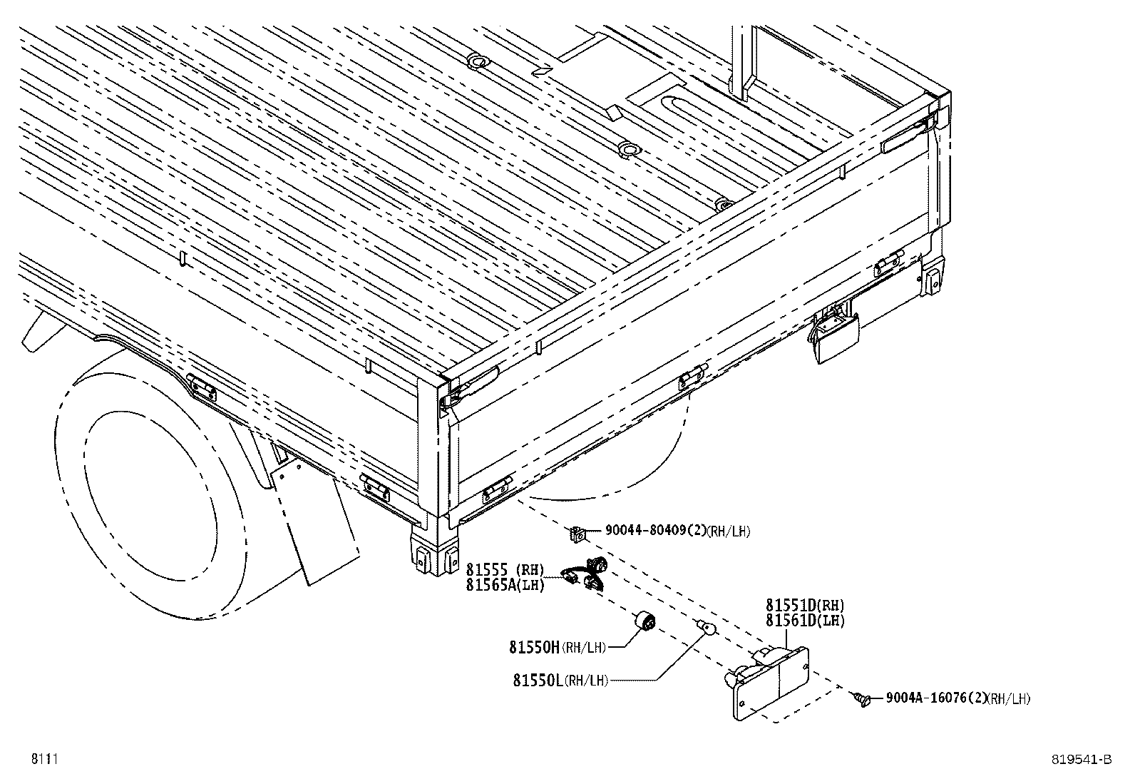 9004B-81019 BULB, REAR TURN SIGNAL LAMP product image