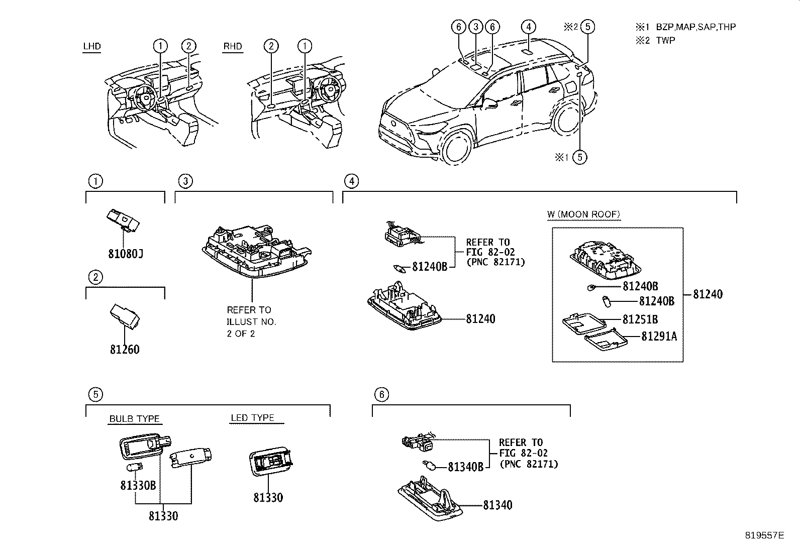 81260-52051-C0 LAMP ASSY, MAP product image