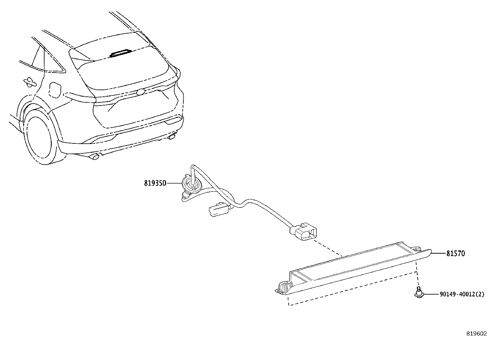 81935-48060 CORD ASSY, CENTER STOP LAMP product image
