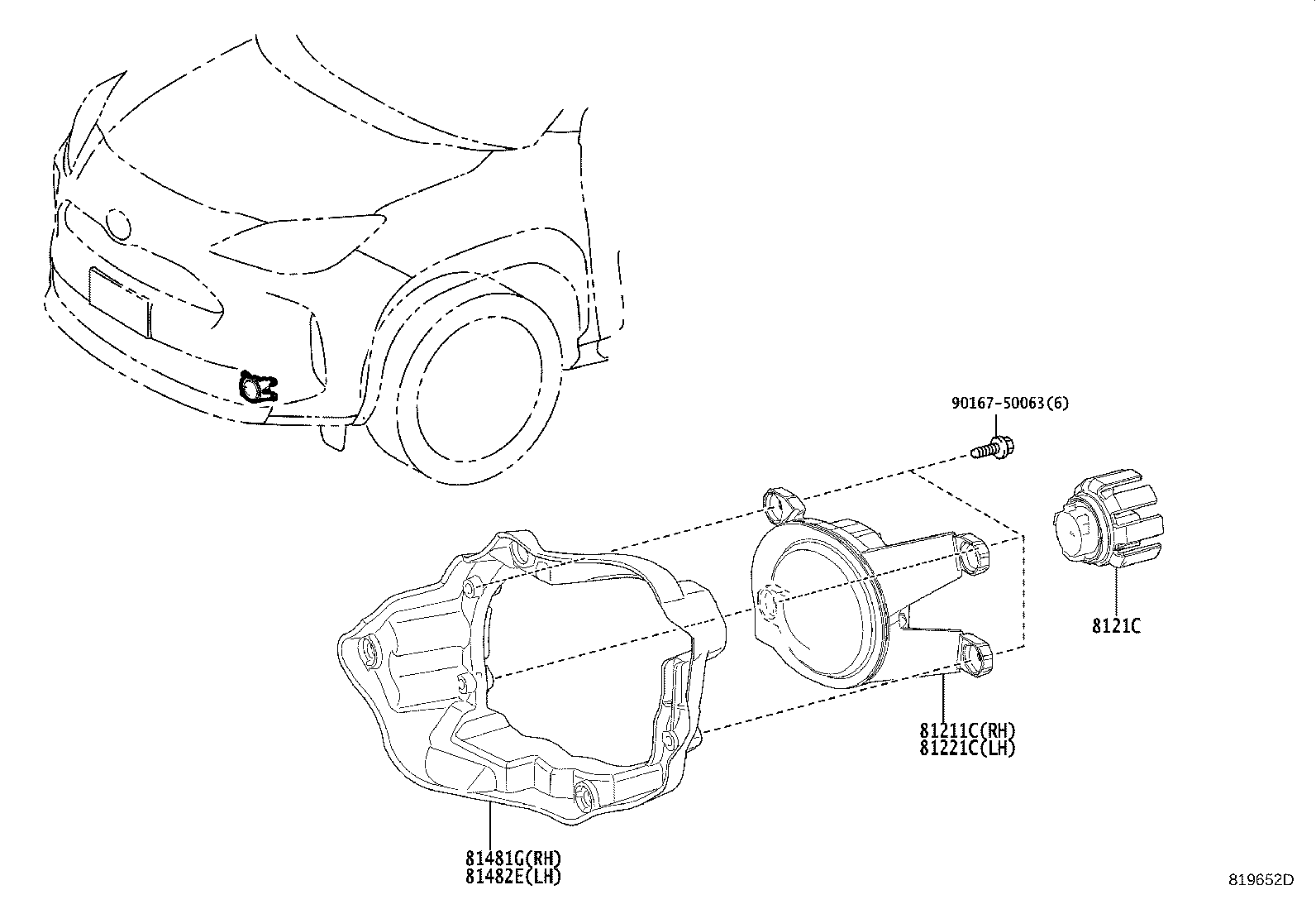 52113-52120 BRACKET, FOG LAMP, LH product image