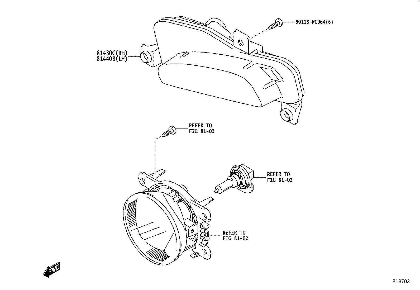 81430-WC001 LAMP ASSY, DAYTIME RUNNING, RH product image