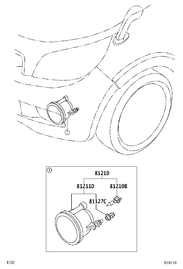 90049-51154 BULB, FOG LAMP product image