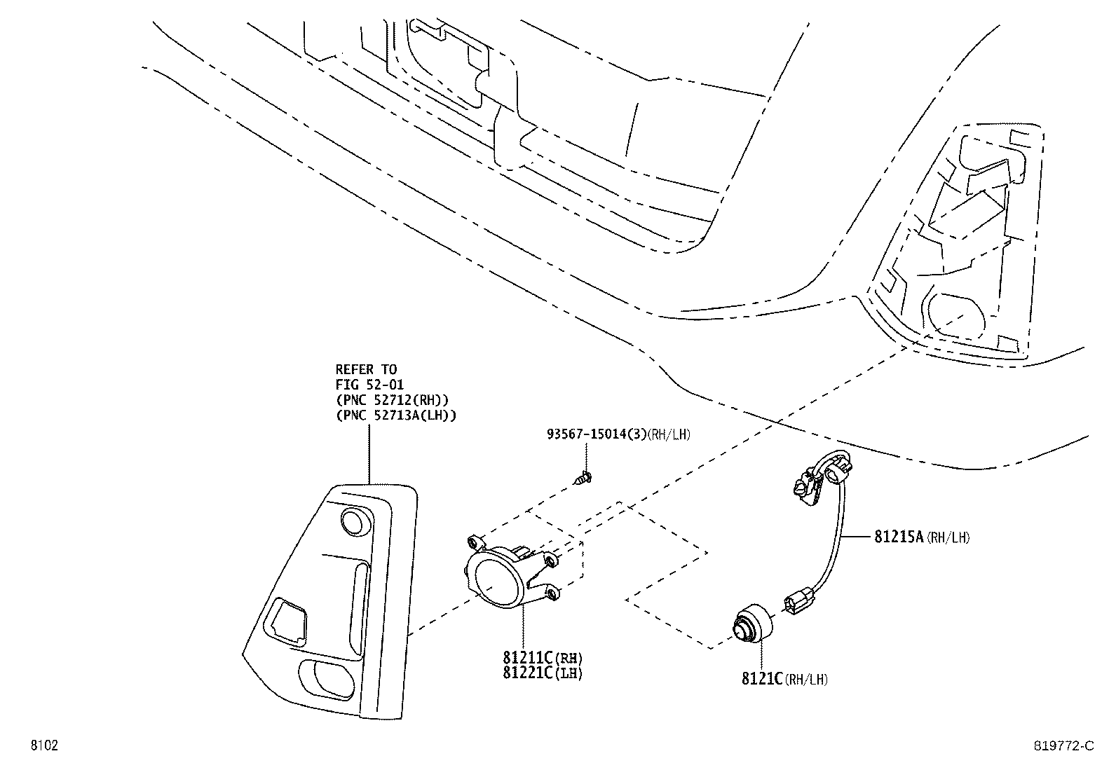 82285-B1090 SOCKET & WIRE, FOG LAMP product image