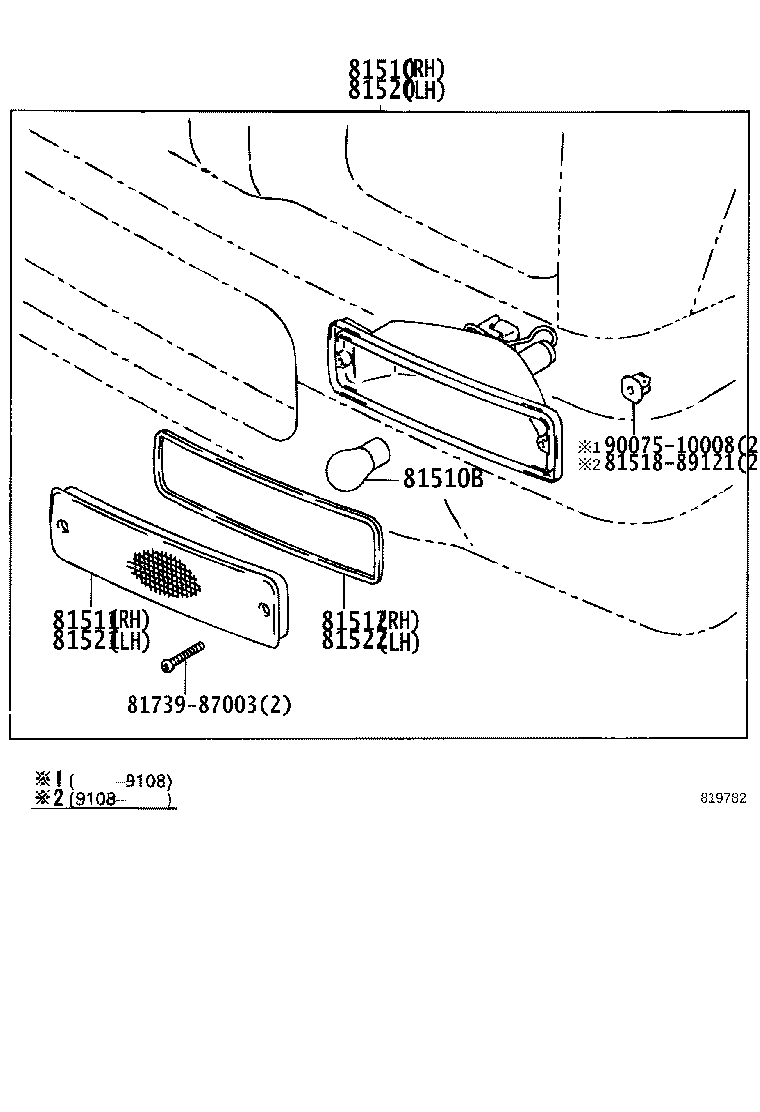 81510-89133 LAMP ASSY, FRONT TURN SIGNAL, RH product image