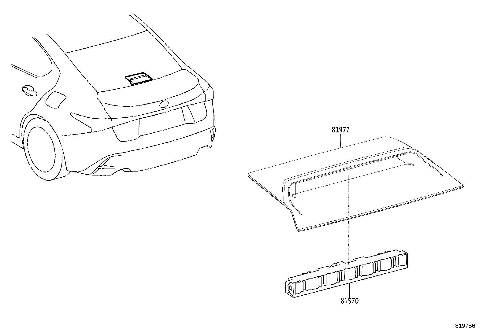 81006-53081-C0 LAMP SET, STOP CENTER product image