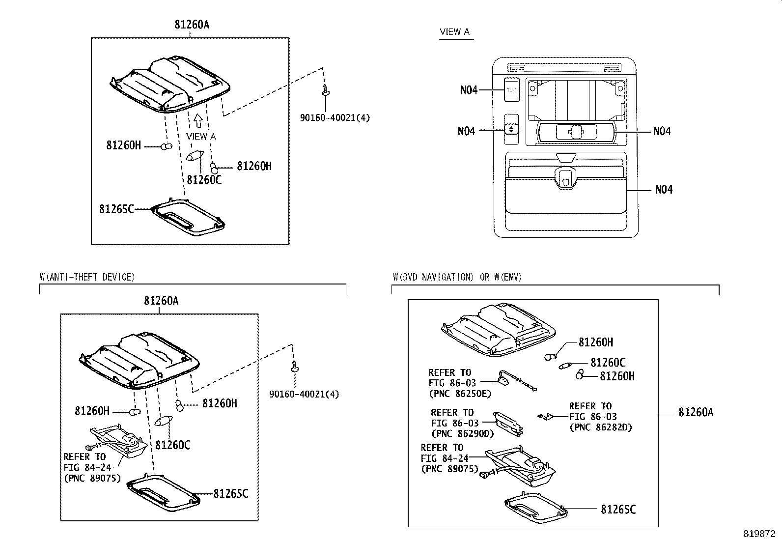81260-48280 LAMP ASSY, GLOVE BOX product image