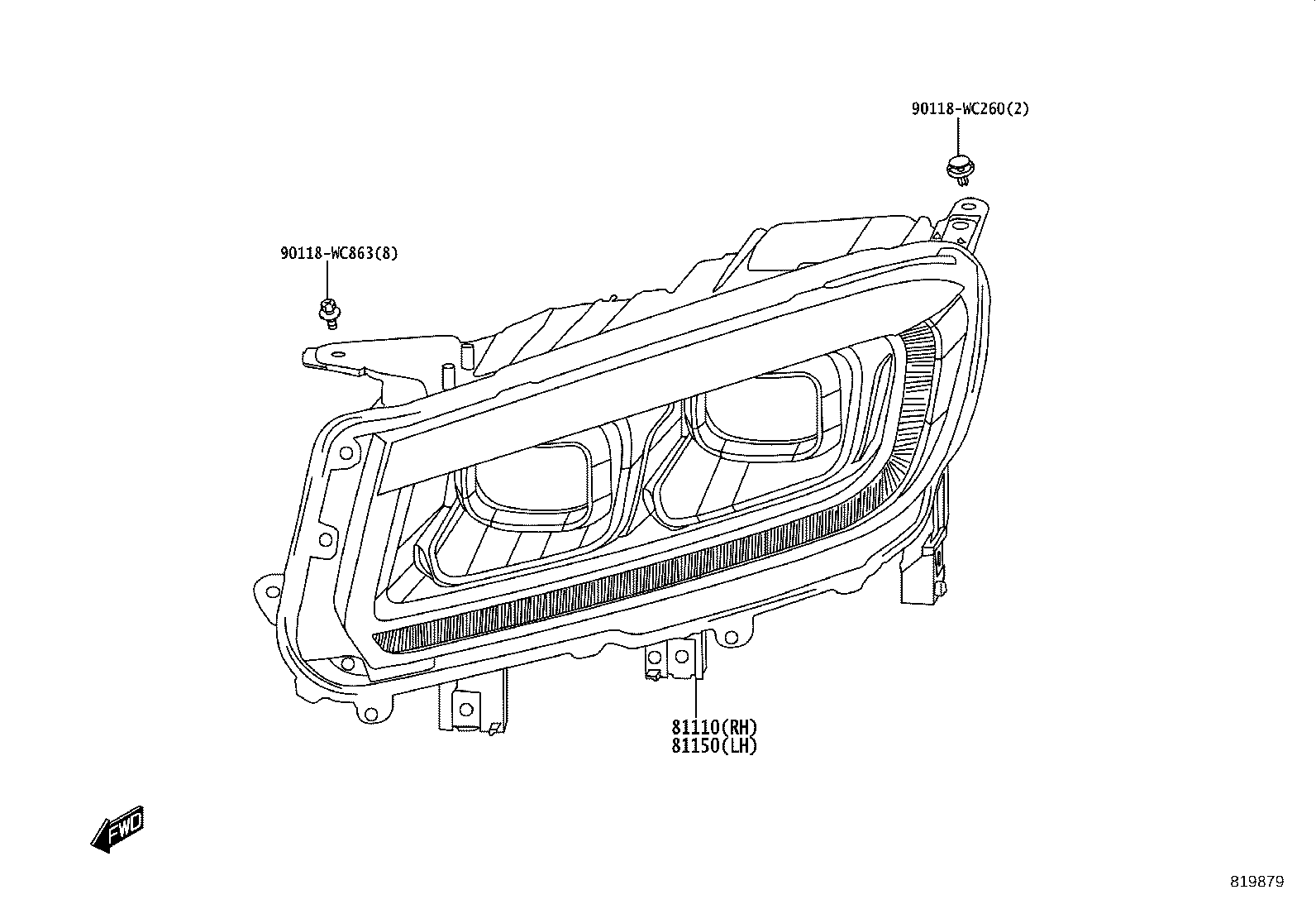 81150-WC006 HEADLAMP ASSY, LH product image