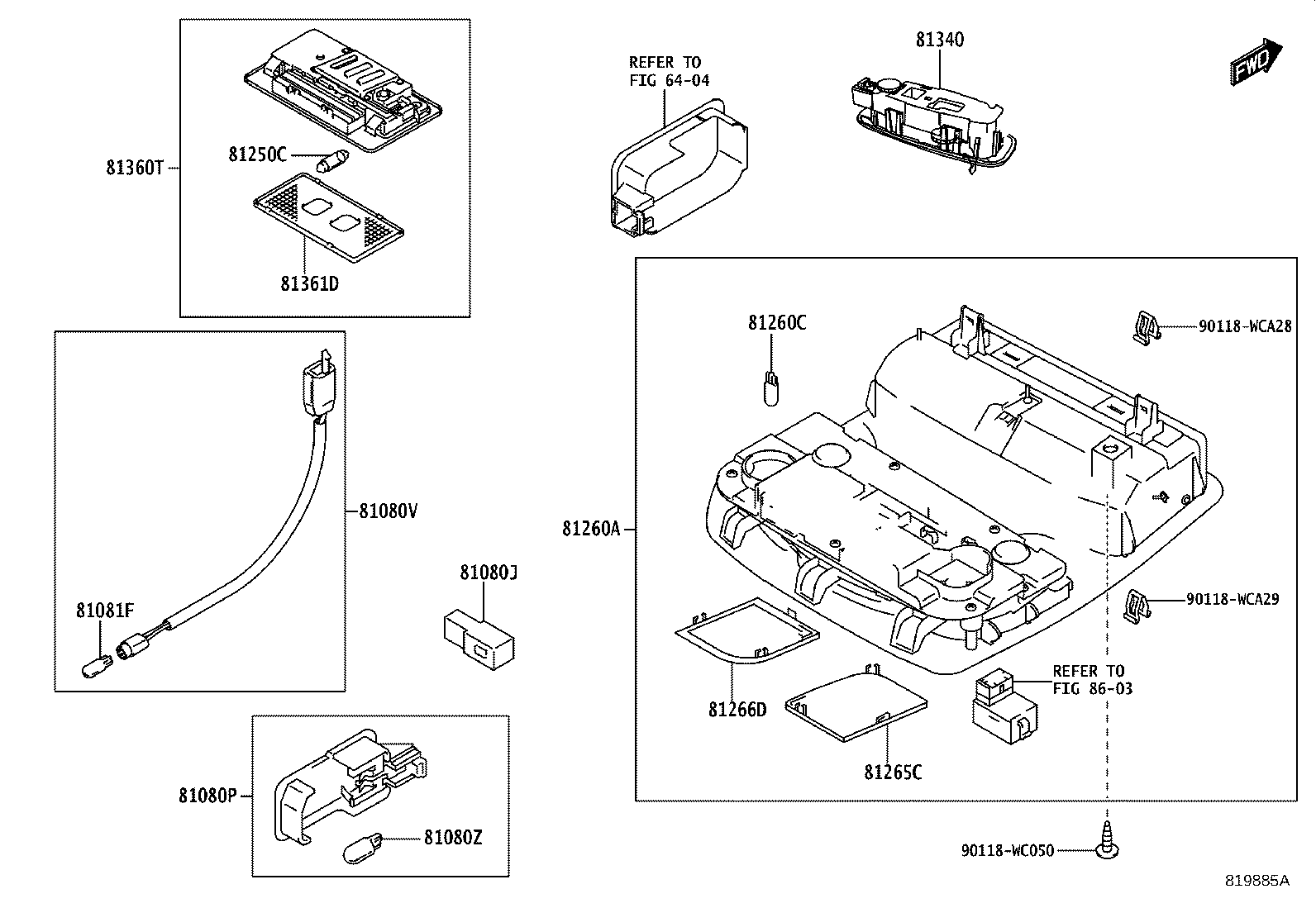 81230-WC017 LAMP ASSY, VANITY product image