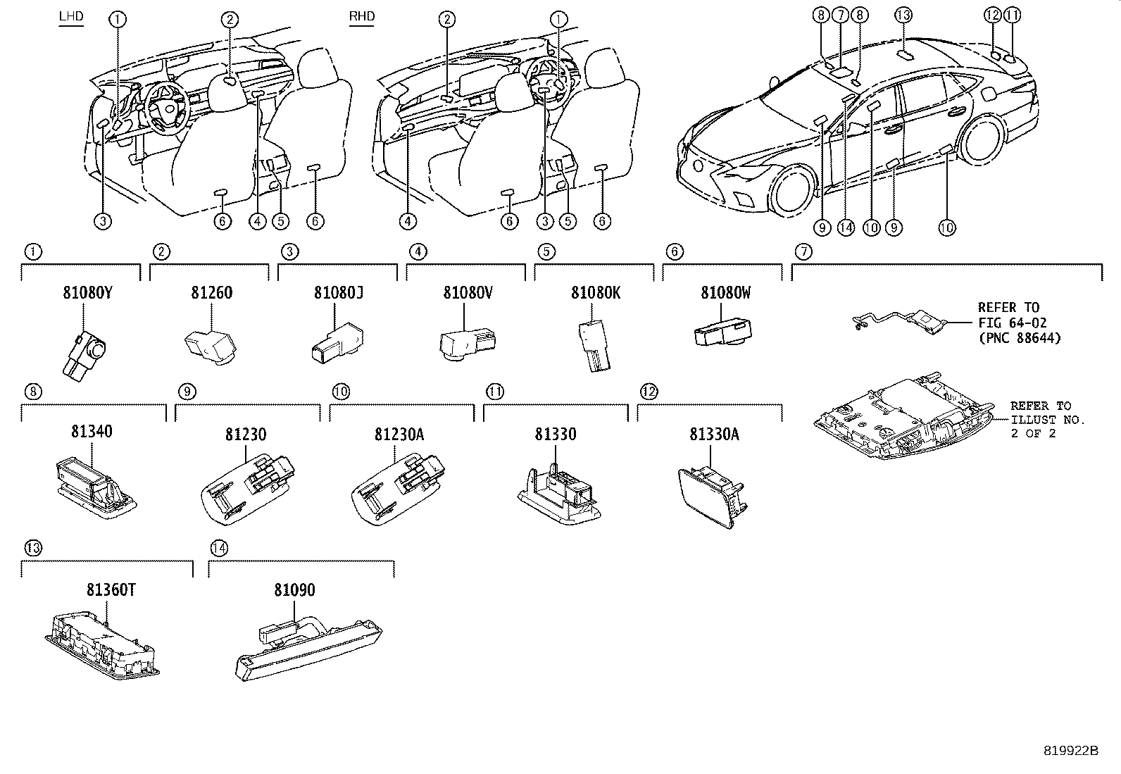 81208-50520-C0 LAMP ASSY, MAP product image