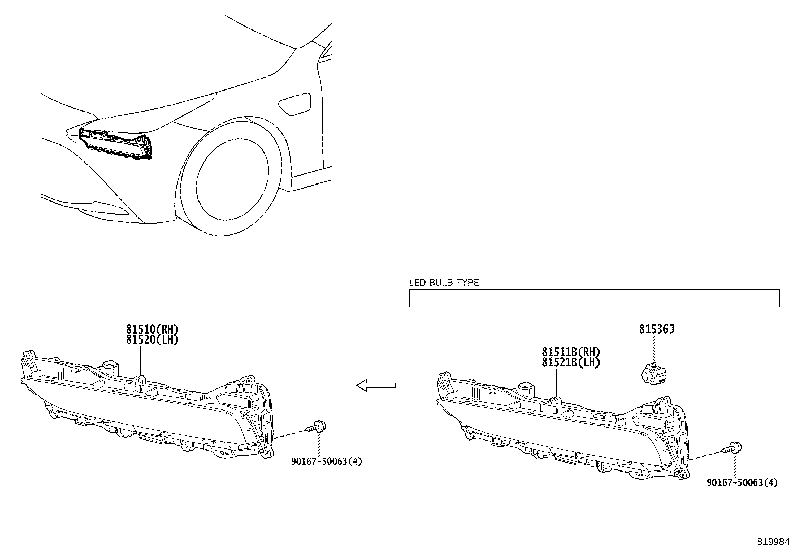 81510-62040 LAMP ASSY, FRONT TURN SIGNAL, RH product image