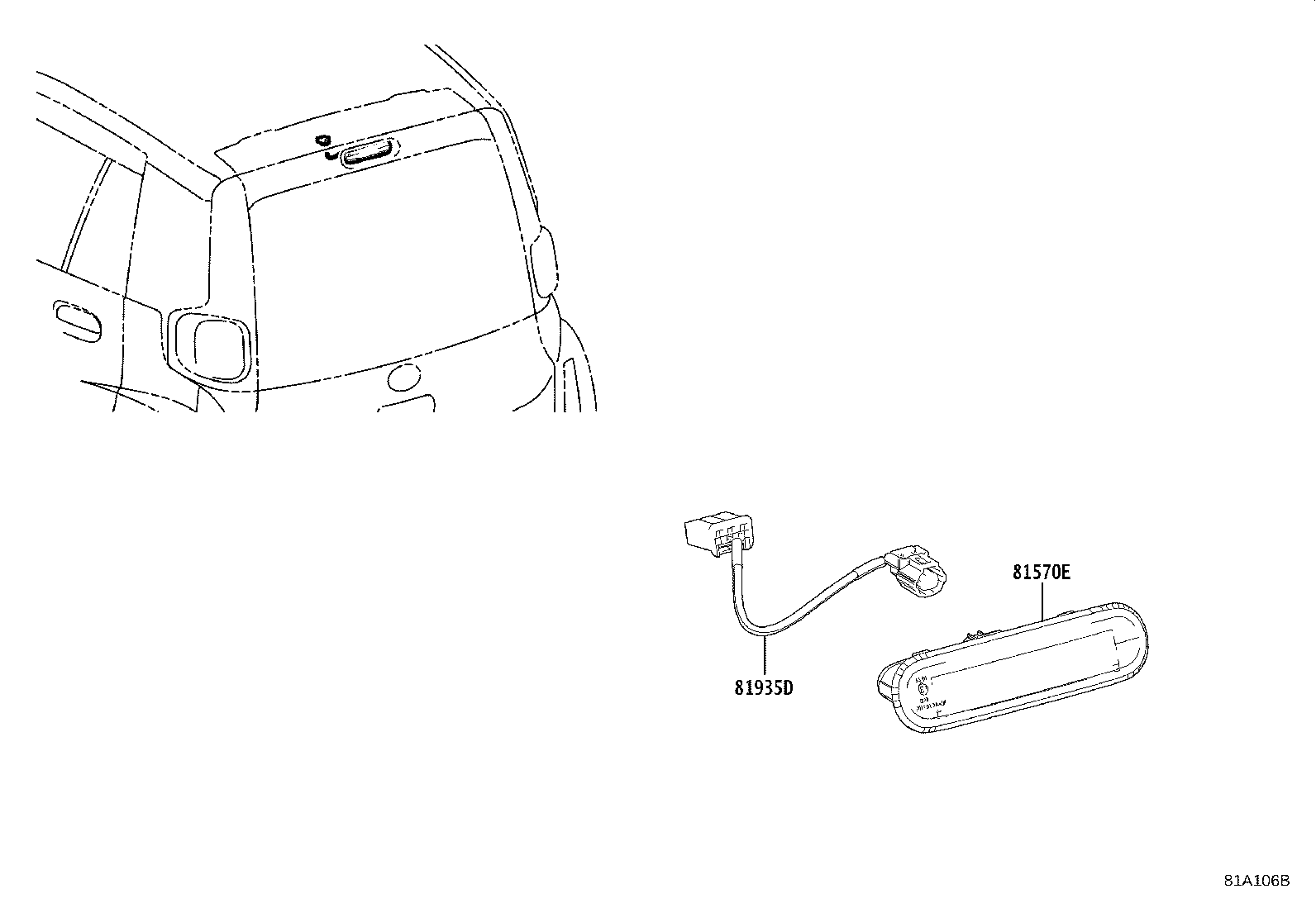 81935-55010 CORD ASSY, CENTER STOP LAMP product image