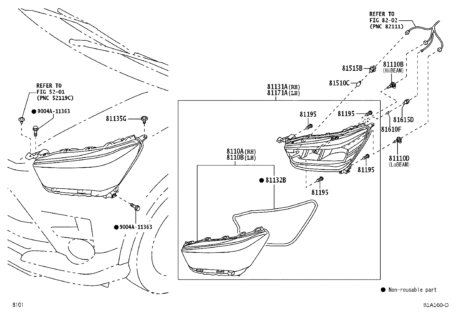 Toyota 81179-97204 SOCKET, FRONT TURN SIGNAL LAMP