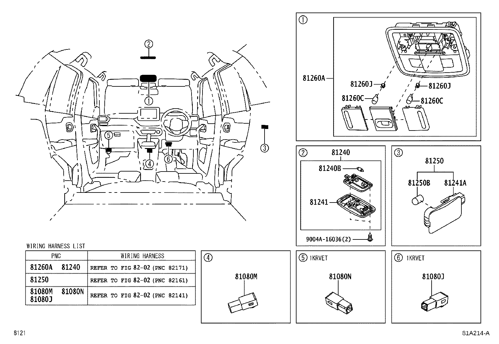 Toyota 81080-33290 LAMP ASSY, INTERIOR ILLUMINATION, NO.1
