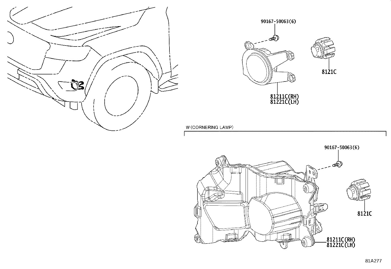 81371-60120 LAMP UNIT, FOG LAMP, RH product image