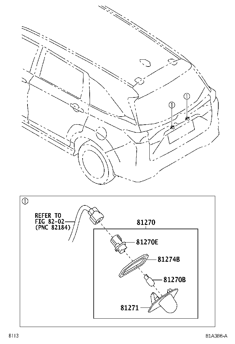 Toyota 81271-BZ040 LENS, LICENSE PLATE LAMP